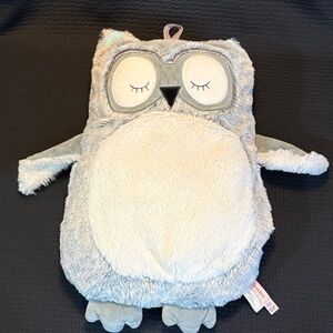 La Vie en Rose plush Owl Hot Water Bottle holder - Light Grey. So cute!